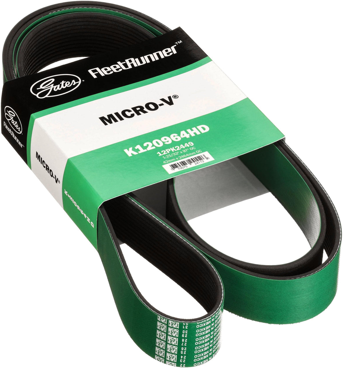Gates K120964HD FleetRunner Micro-V Serpentine Drive Belt