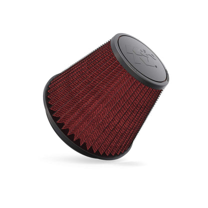 K&N FILTER RF-1048 K&N High-Flow Original Lifetime Universal Clamp-On Air Filter: High Performance, Premium, Washable: Flange Diameter: 6 In, Filter Height: 6 In, Flange Length: 0.625 In, Shape: Round Tapered, RF-1048