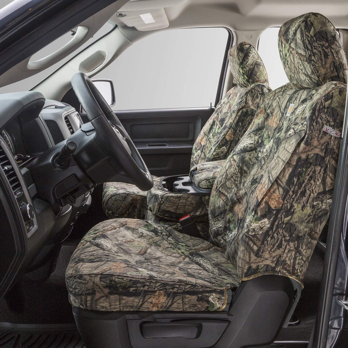 COVERCRAFT SSC3397CAMB Covercraft Carhartt Mossy Oak Camo SeatSaver Front Row Custom Fit Seat Cover for Select Toyota Sequoia Models - Duck Weave (Break-Up Country)