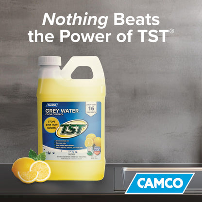 CAMCO 40256 Camco TST RV Grey Water Odor Control - Lemon Scent - 64oz - Made in the USA