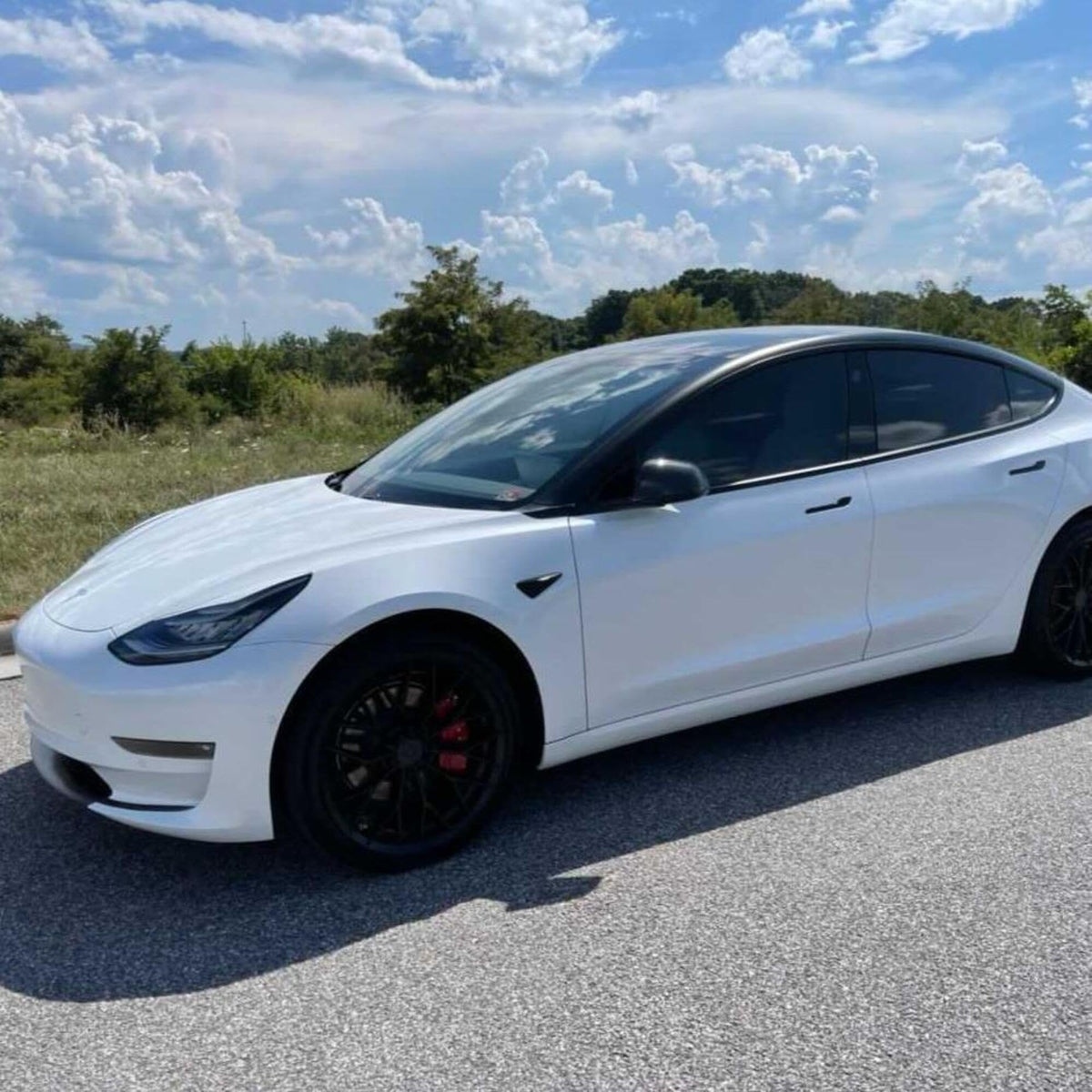TESBROS TB-PILLAR-3-STNBL Tesla Model 3 Pillar Delete Wrap | 3M 2080 | Made in The USA (Satin Black)