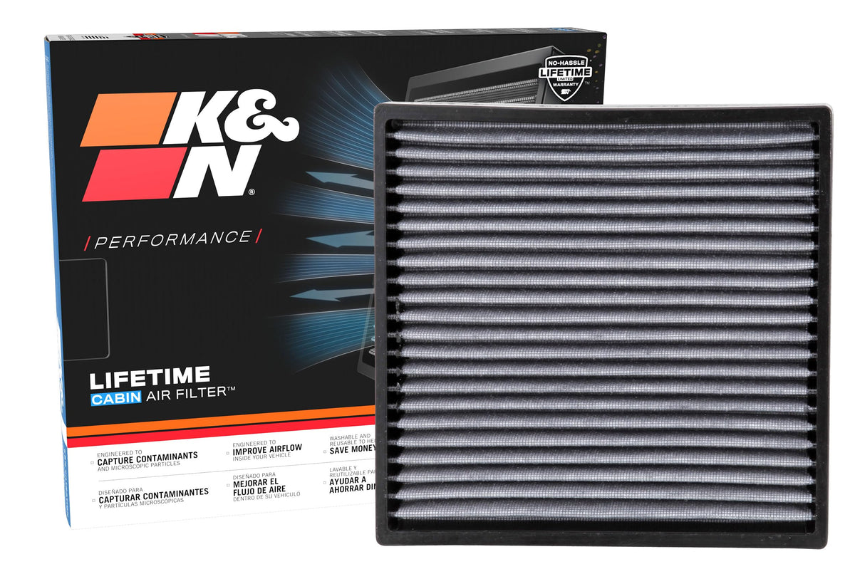 K&N FILTER VF2001 K&N LIFETIME Cabin Air Filter: Premium, Washable, Clean Air for your Cabin