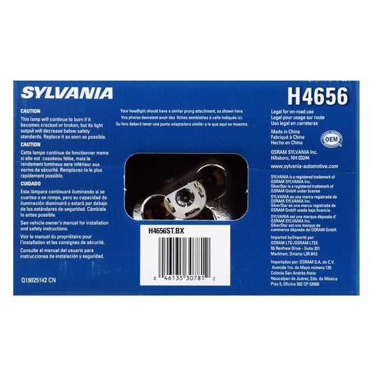 SYLVANIA H4656ST.BX SYLVANIA H4656 SilverStar Sealed Beam Halogen Headlight, 1 Bulb