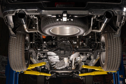 FLOWMASTER 737889 Flowmaster 737889 Signature Series Exhaust Kit 3 Inch 304 Stainless Steel 4.5 Inch Black Chrome Tips Compatible with 2019-2024 RAM 1500 New Body 5.7L with Factory Dual Exhaust 2 & 4WD All Wheelbases