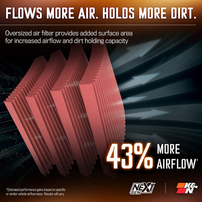 K&N FILTER 50-2544 K&N NextGen Cold Air Intake System: High-Flow Cotton Filter: Compatible with 2011-2023 Dodge/Chrysler: Challenger, Charger, 300, 300C, 50-2544