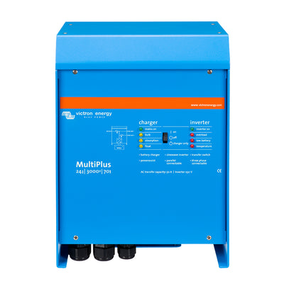 Victron Multiplus Inverter/Charger 24VDC - 3000VA - 120VAC w/ 70AMP Charger - 50AMP Transfer Switch - UL Approved