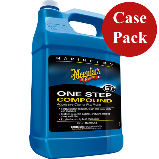 Meguiar's M6701CASE Meguiar's Marine One-Step Compound - 1 Gallon *Case of 4*