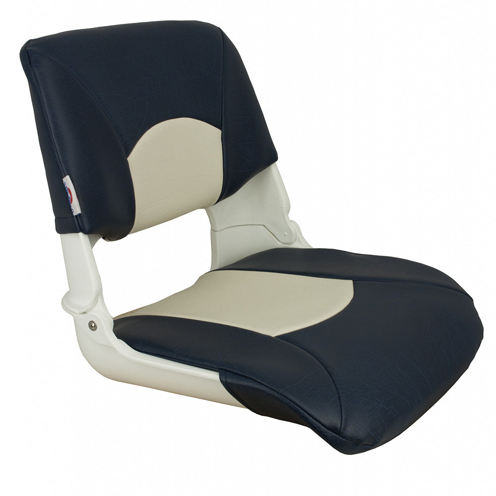 Springfield Marine 1061016 Springfield Skipper Standard Seat Fold Down - White/Blue
