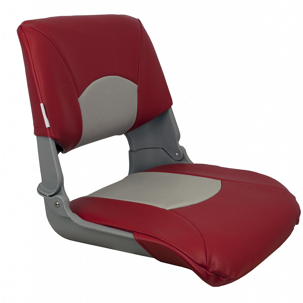 Springfield Marine 1061018 Springfield Skipper Standard Seat Fold Down - Grey/Red
