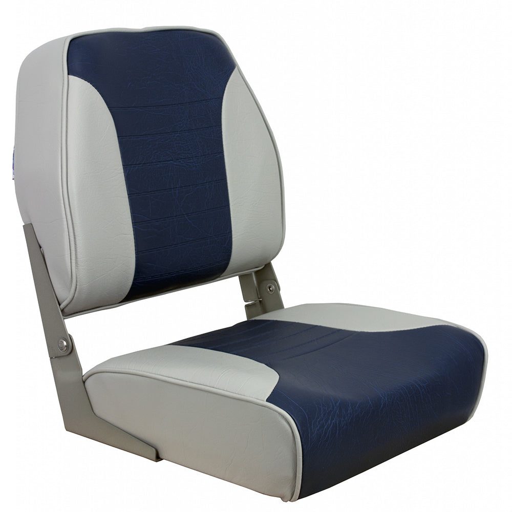 Springfield Marine 1040651 Springfield Economy Multi-Color Folding Seat - Grey/Blue