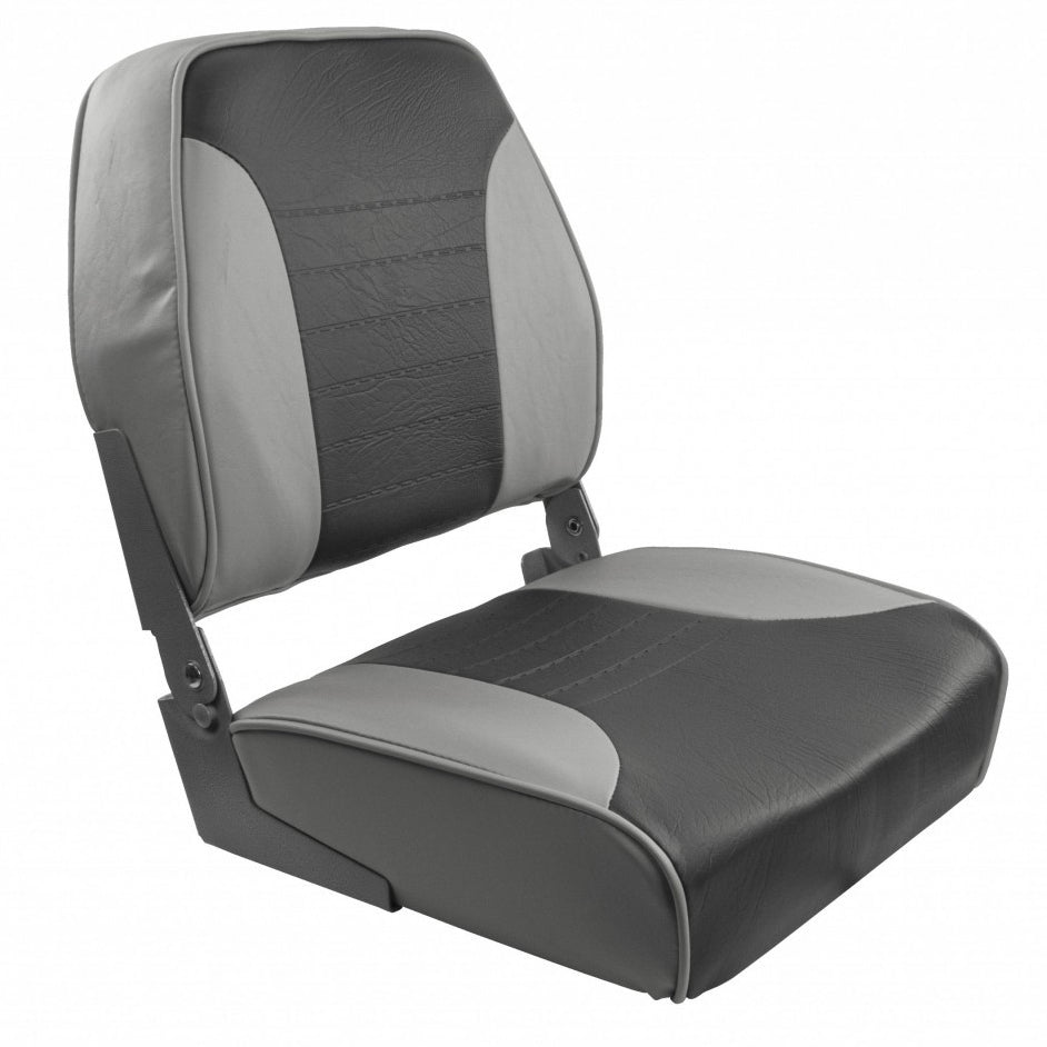 Springfield Marine 1040653 Springfield Economy Multi-Color Folding Seat - Grey/Charcoal