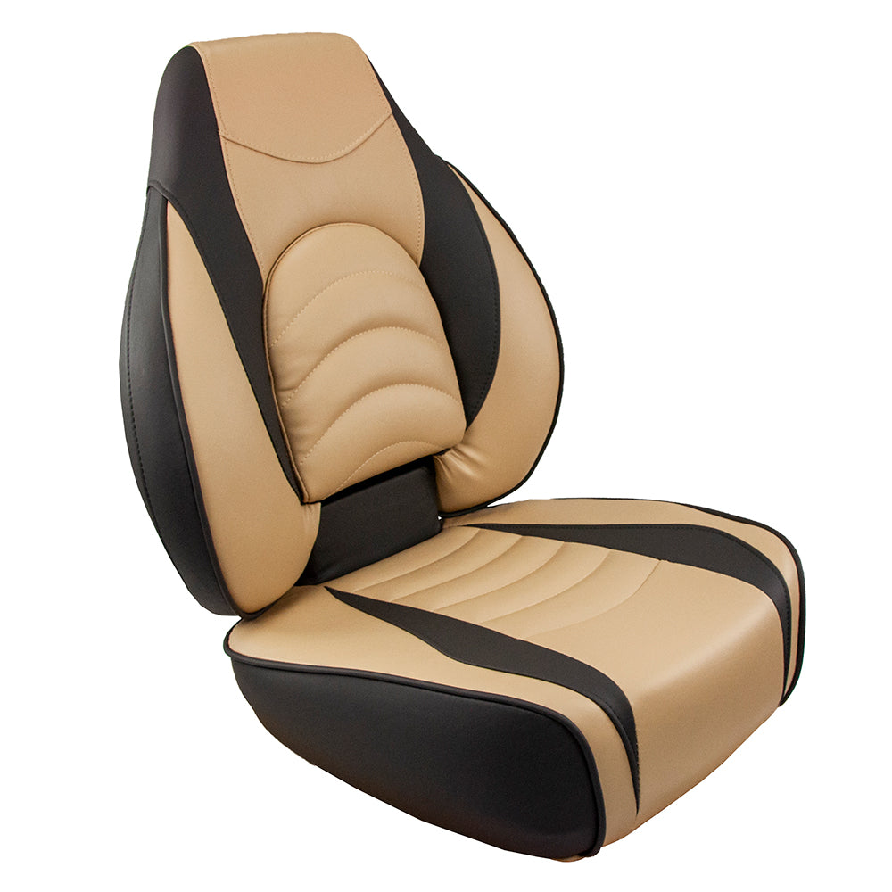 Springfield Marine 1041684-1 Springfield Fish Pro High Back Folding Seat - Charcoal/Tan