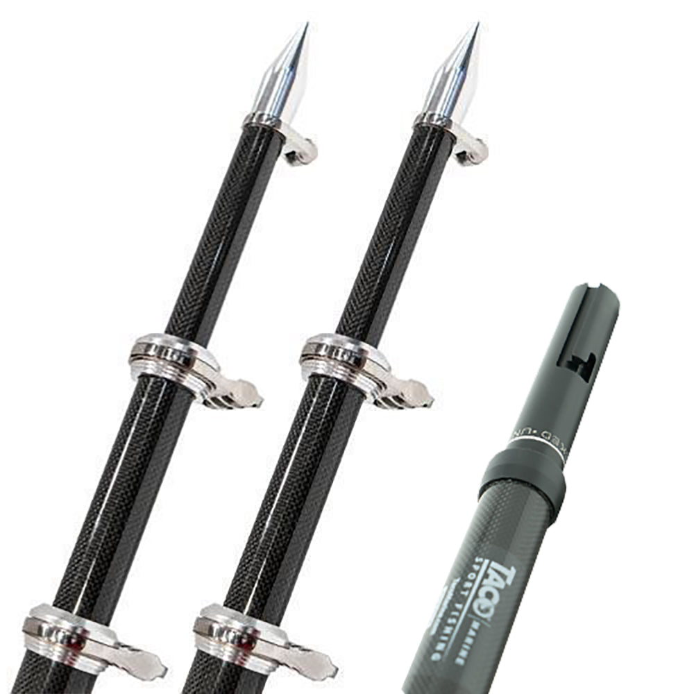 Taco Marine OT-4200CF-HD TACO OT-4200CF-HD 20 Carbon Fiber Twist & Lock Outrigger Poles forGS-450, GS-500 & GS-1000 Bases -