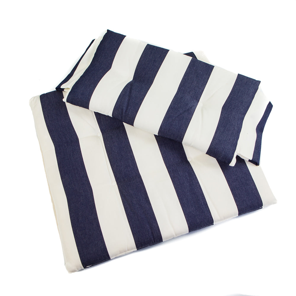 Whitecap 87240 Whitecap Director's Chair II Replacement Seat Cushion Set - Navy &amp; White Stripes
