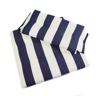 Whitecap Director's Chair II Replacement Seat Cushion Set - Navy &amp; White Stripes