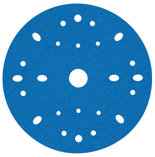 3M 36170 3M Hookit Blue Abrasive Disc, 321U, 36170, 6 in, 40+ Grade, Multi-Hole
