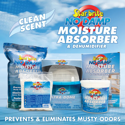 STAR BRITE 085400 STAR BRITE No Damp Moisture Absorber & Dehumidifier - Simple, Portable, Humidity Control for Boats, RVs, Seasonal Homes & More - Prevent Musty Odor & Moisture Damage