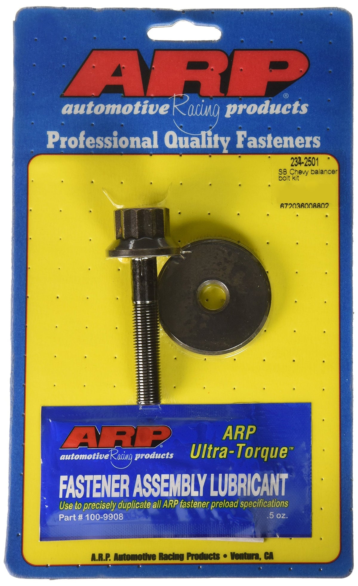 ARP 234-2501 ARP 2342501 Harmonic Balancer Bolt Kit For Select Chevrolet Small Block Applications, Black