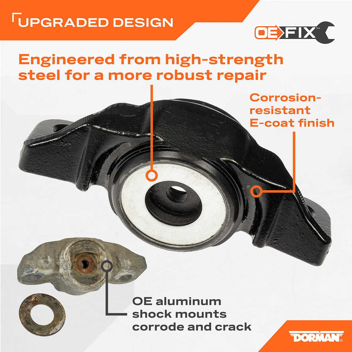 DORMAN 542-845 Dorman 542-845 Rear Upper Suspension Shock Absorber Mount Compatible with Select Ford/Lincoln Models (OE FIX)