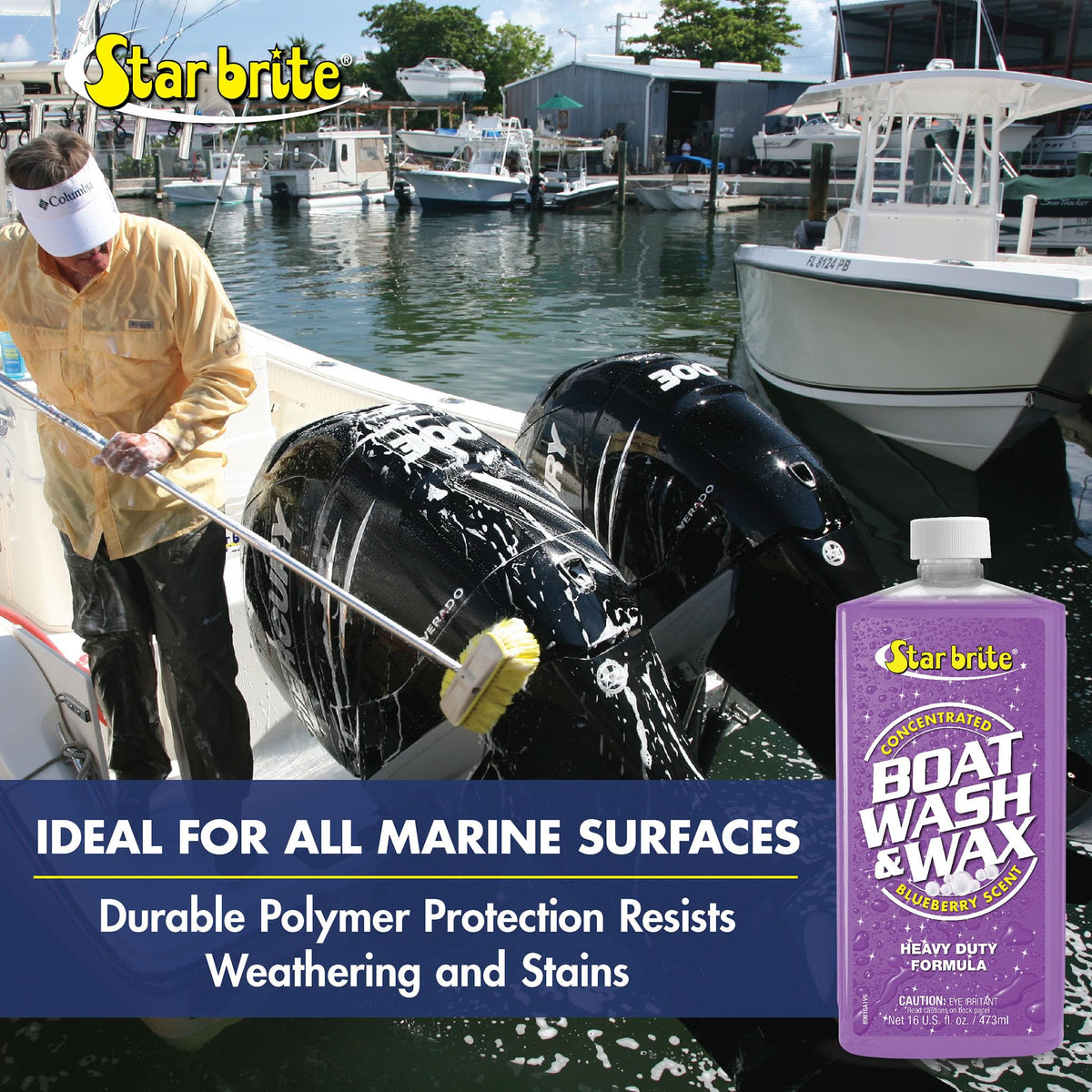 STAR BRITE 089816 STAR BRITE Boat Wash & Wax Heavy Duty Concentrate, Cleans & Protects