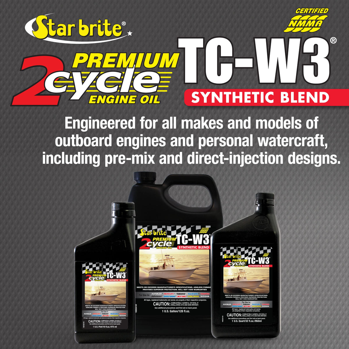 STAR BRITE 19000 STAR BRITE TCW3 2-Stroke Engine Oil Synthetic Blend