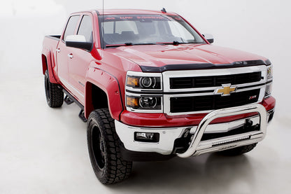 LUND 34641173 RealTruck Lund 34641173 Black Steel Terrain HX Step Nerf Bars for 2015-2018 Chevrolet Silverado/GMC Sierra 2500HD/3500HD Extended Cab