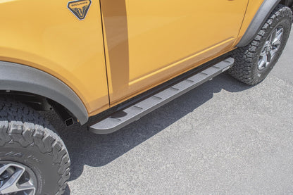 GO RHINO 63413157SPC RealTruck RB10 Slim Running Boards & Brackets | Galvanized Steel, Textured Black | 63413157SPC | Fits 2021 - 2026 Ford Bronco 2-Door (Excludes Bronco Sport)