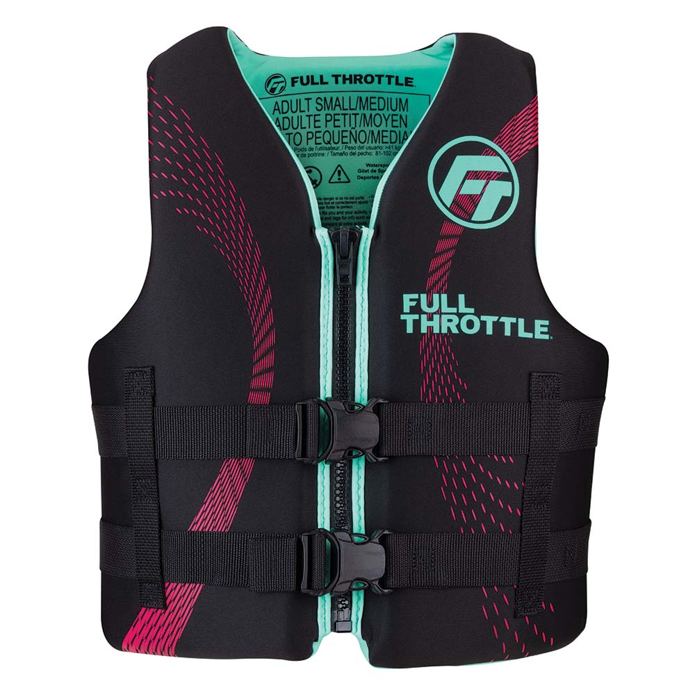 Full Throttle 142100-505-030-22 Full Throttle Adult Rapid-Dry Life Jacket - S/M - Aqua/Black