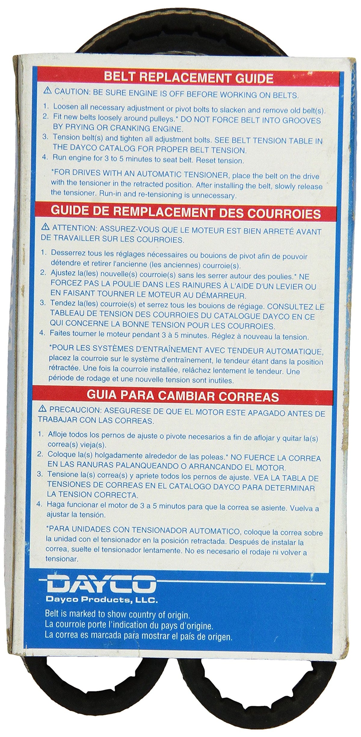 Dayco 5040295 DODGE/EAGLE/FORD/MERC/MITSU/NIS/PL