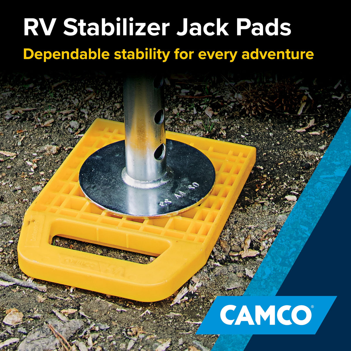 CAMCO 44595 Camco RV Stabilizing Jack Pads - 4-Pack - Made in the USA