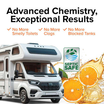 CAMCO 41197 Camco TST MAX Camper/RV Toilet Treatment - Features Septic Safe Formula & Stops Odors Up to 7 Days - Orange Scent, 1-Gallon (41197)