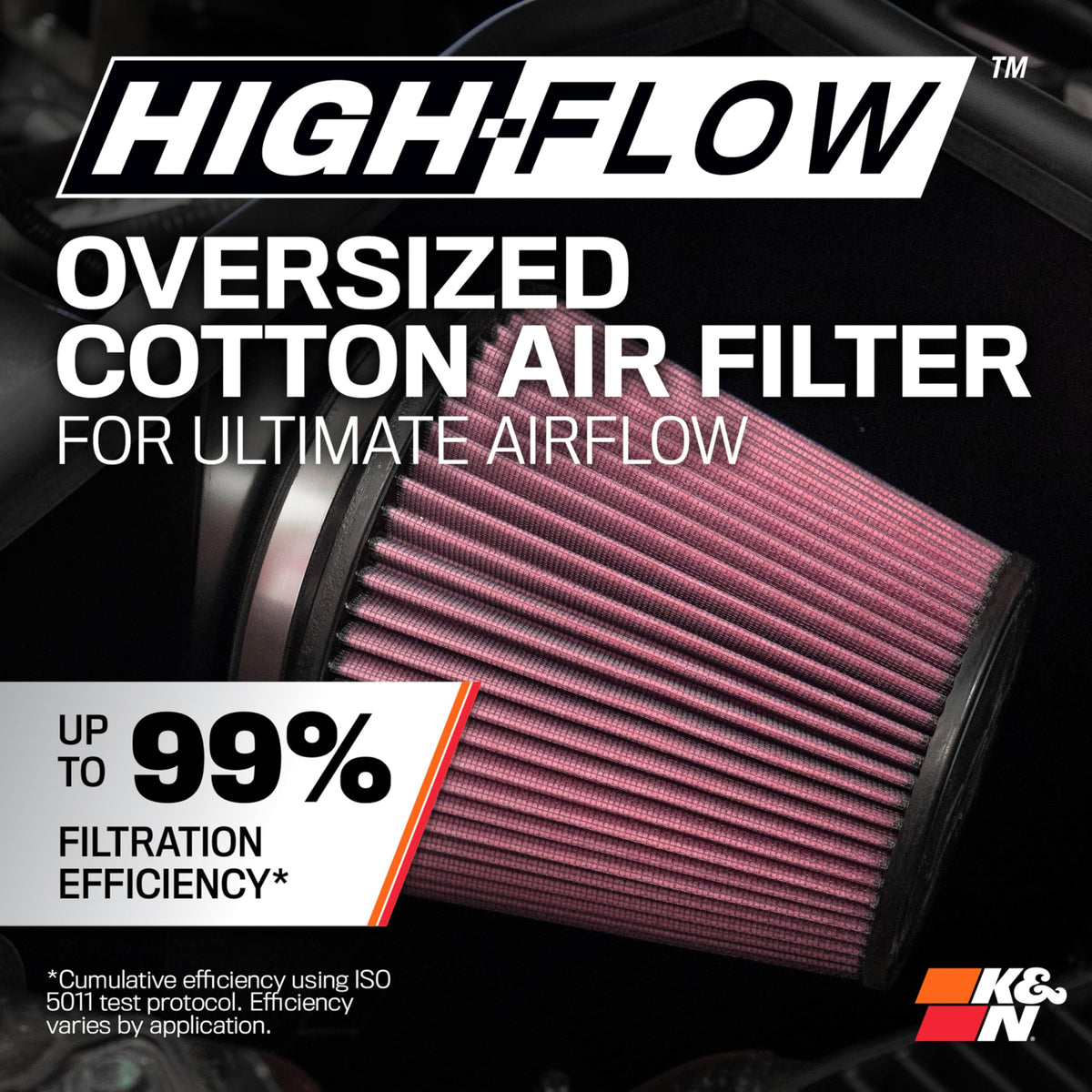 K&N FILTER 63-9034 K&N Cold Air Intake System: High-Flow Air Filter, Increase Performance & Towing: Compatible with 2010-2024 Toyota: 4Runner, FJ Cruiser, 63-9034