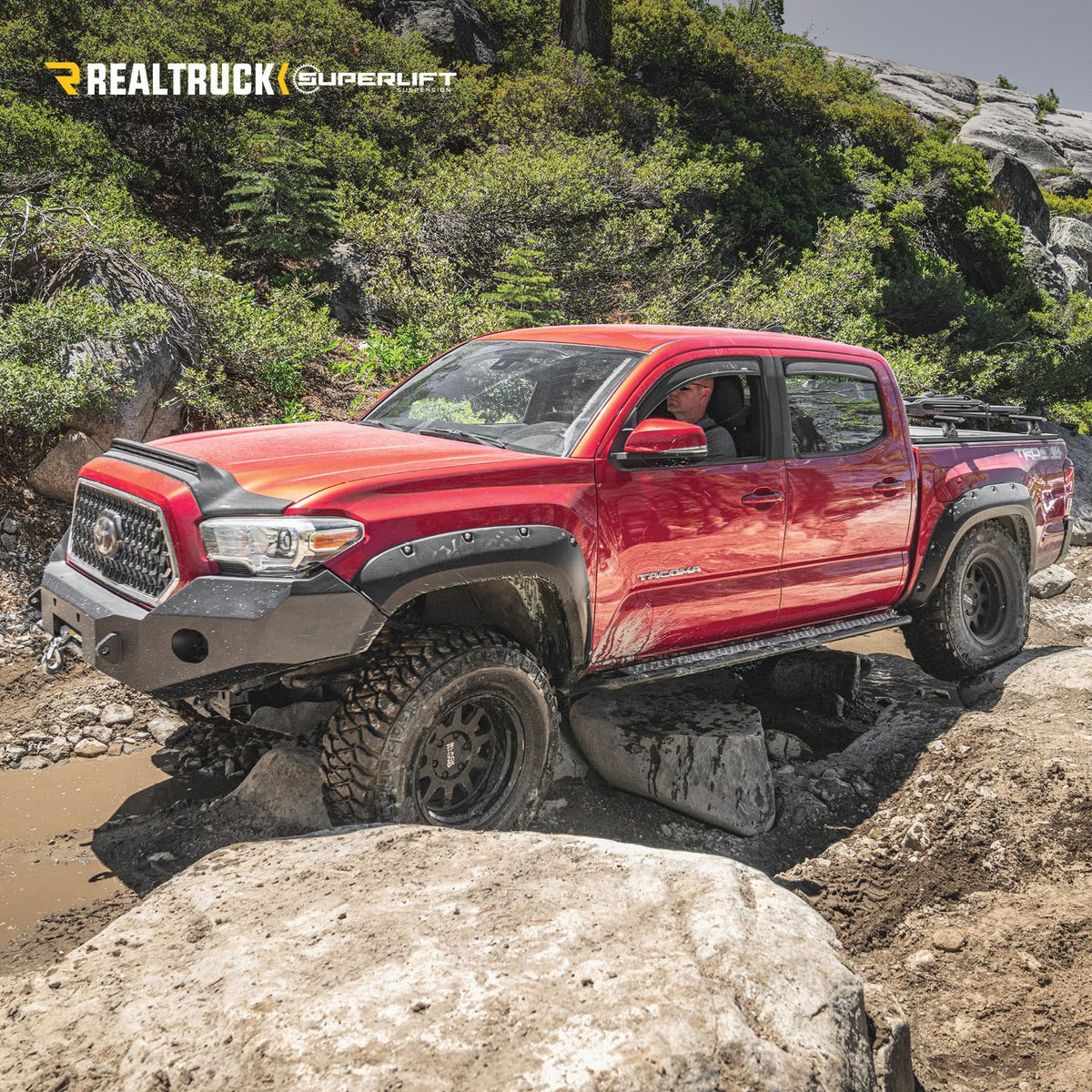 SUPERLIFT 40046 SUPERLIFT SUSPENSION 2" Leveling Kit for Toyota Tacoma | Strut Spacers | 40046 | Fits 2005-2023 Toyota Tacoma ( Does Not fit PRO Series, XSP-X Models, T/X Baja Models, or 5 Lug Wheels )