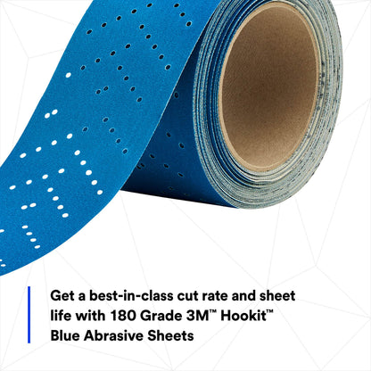 3M 36191 3M Hookit Blue Abrasive Sheet Roll, 36191, 180, 2.75 in x 13 yd