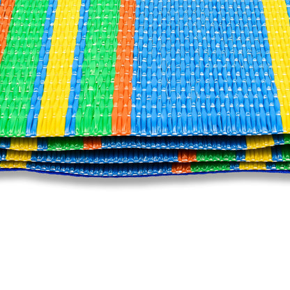 CAMCO 42814 Camco Camper/RV Handy Mat - Features Convenient Pockets & Built-in Handles for Carrying - Measures 72” x 108” & Folds to 14.5” x 18” for RV Storage and Organization - Easy to Clean Material (42814)