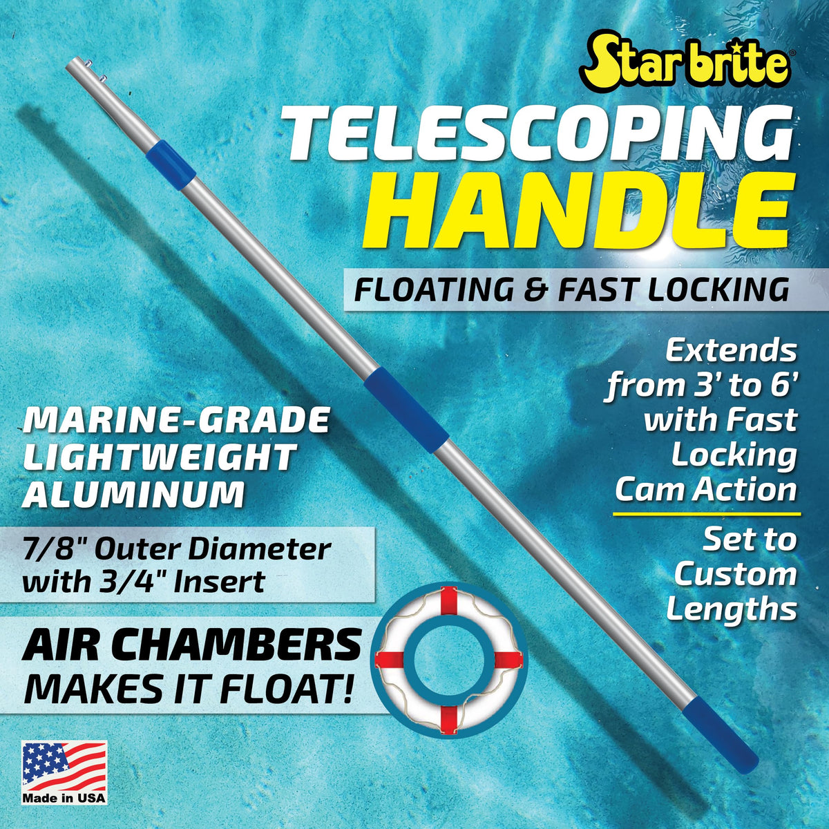 STAR BRITE 040000 STAR BRITE Extend-A-Brush Telescoping Handle 3'-6'