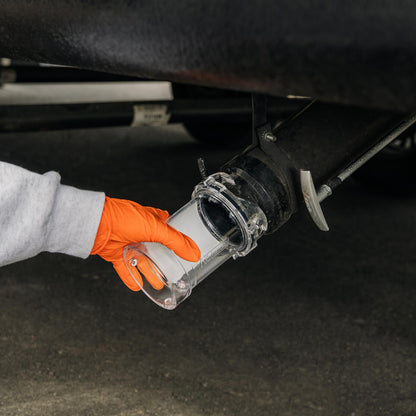 CAMCO 39572 Camco Clear RV Sewage Hose Adapter - Extend Your Sewer Hose Outlet & See When the System is Fully Rinsed - Camper Sewer Hose Extender Measures 5 Inches (39572)