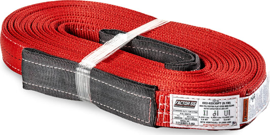 FACTOR 55 00074 Factor 55 Standard Duty Double-Ply Tow Strap, 2" Width x 30' Length, 31,000 lbs. Maximum Breaking Strength