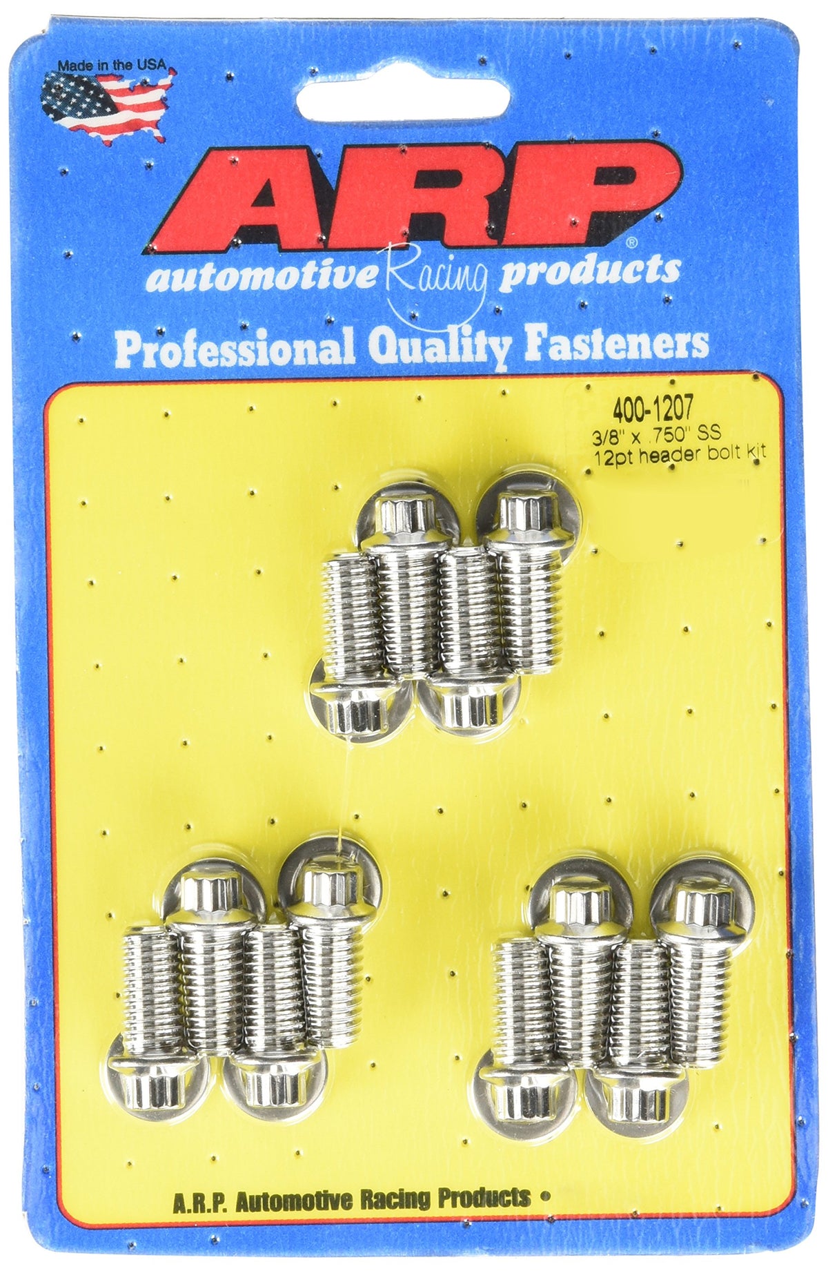 ARP 400-1207 ARP 4001207 Stainless 300 12-Point Header Bolt Kit - Pack of 12