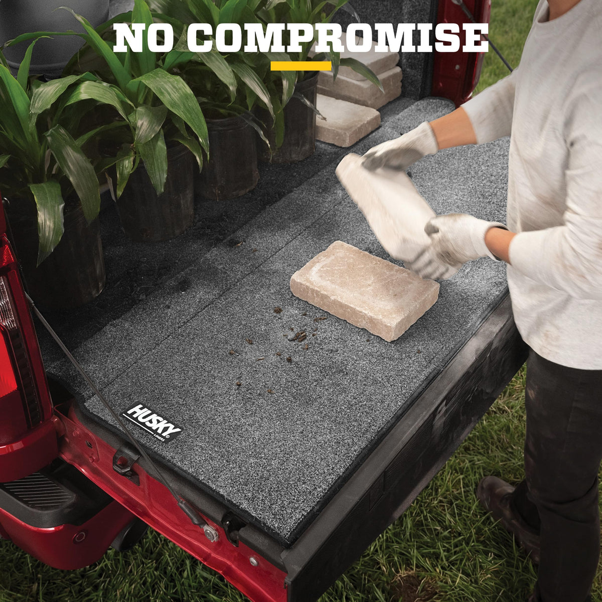 Husky Liners HBRY19DCK Husky Liners Full Truck Bed Liner – Fits 2005-2022 Toyota Tacoma, 5' Bed - Double Cab – Guardian Comfort Mat, 1 pc. Grey - HBRY19DCK