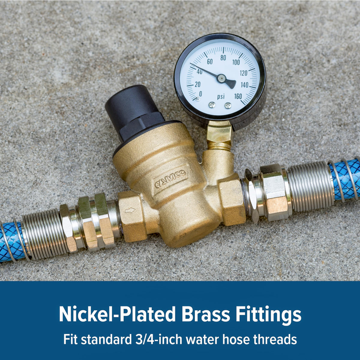 CAMCO 40058 Camco Adjustable RV Water Pressure Regulator - Lead-Free Brass
