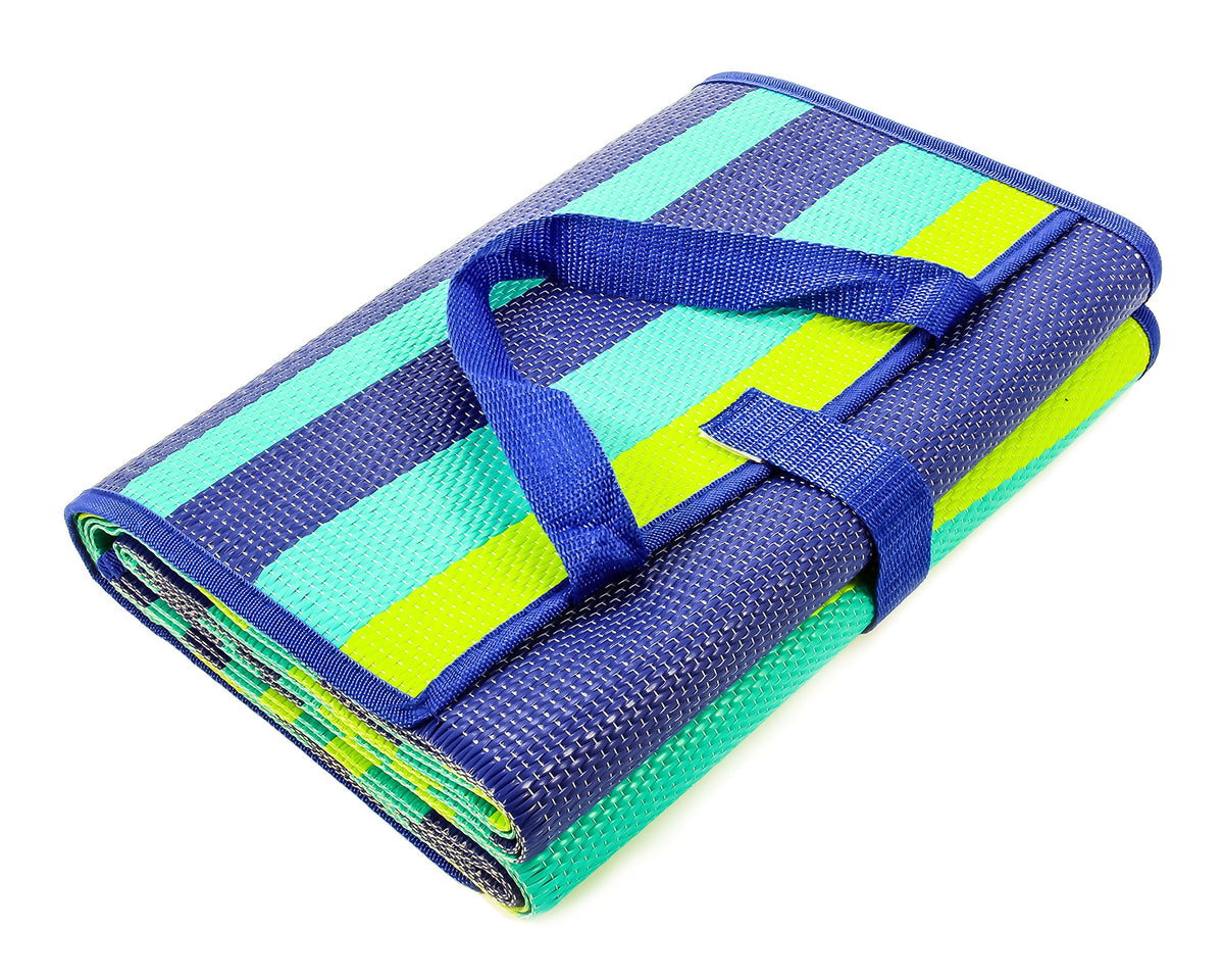 CAMCO 42806 Camco Handy Mat with Strap - Perfect for Picnics, Beaches, RV and Outings - Green/Turquoise - 60" x 78" (42806)