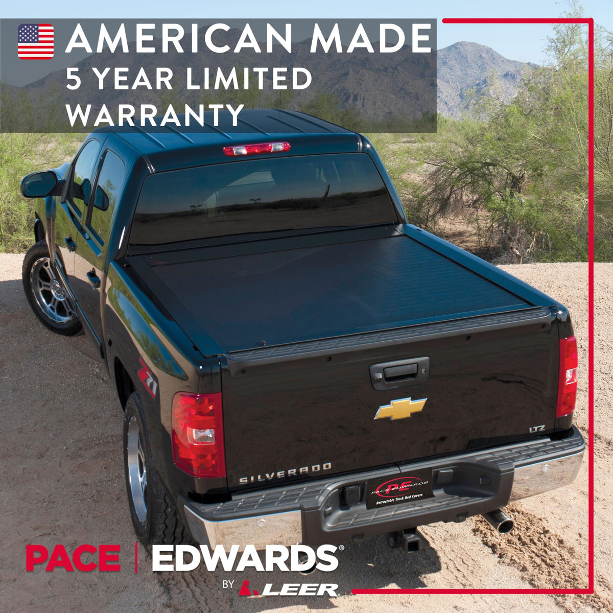 PACE EDWARDS JRCA27A58 Pace Edwards JRCA27A58 Pace Edwards Jackrabbit® Retractable Tonneau Cover Fits Chevrolet Silverado 1500