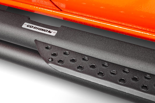 GO RHINO DT4432T Go Rhino Dominator Xtreme DT Sidesteps & Brackets | Cab Length, Mild Steel, Textured Black | DT4432T | Fits 2024 Toyota Tacoma Double Cab