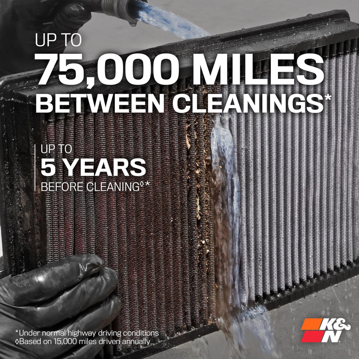 K&N FILTER 33-3005 K&N High-Flow Original Lifetime Engine Air Filter: Increase Power: Premium, Washable: Compatible with 2012-2026 AUDI: A1, A3, Q2, Q3, TT, 33-3005