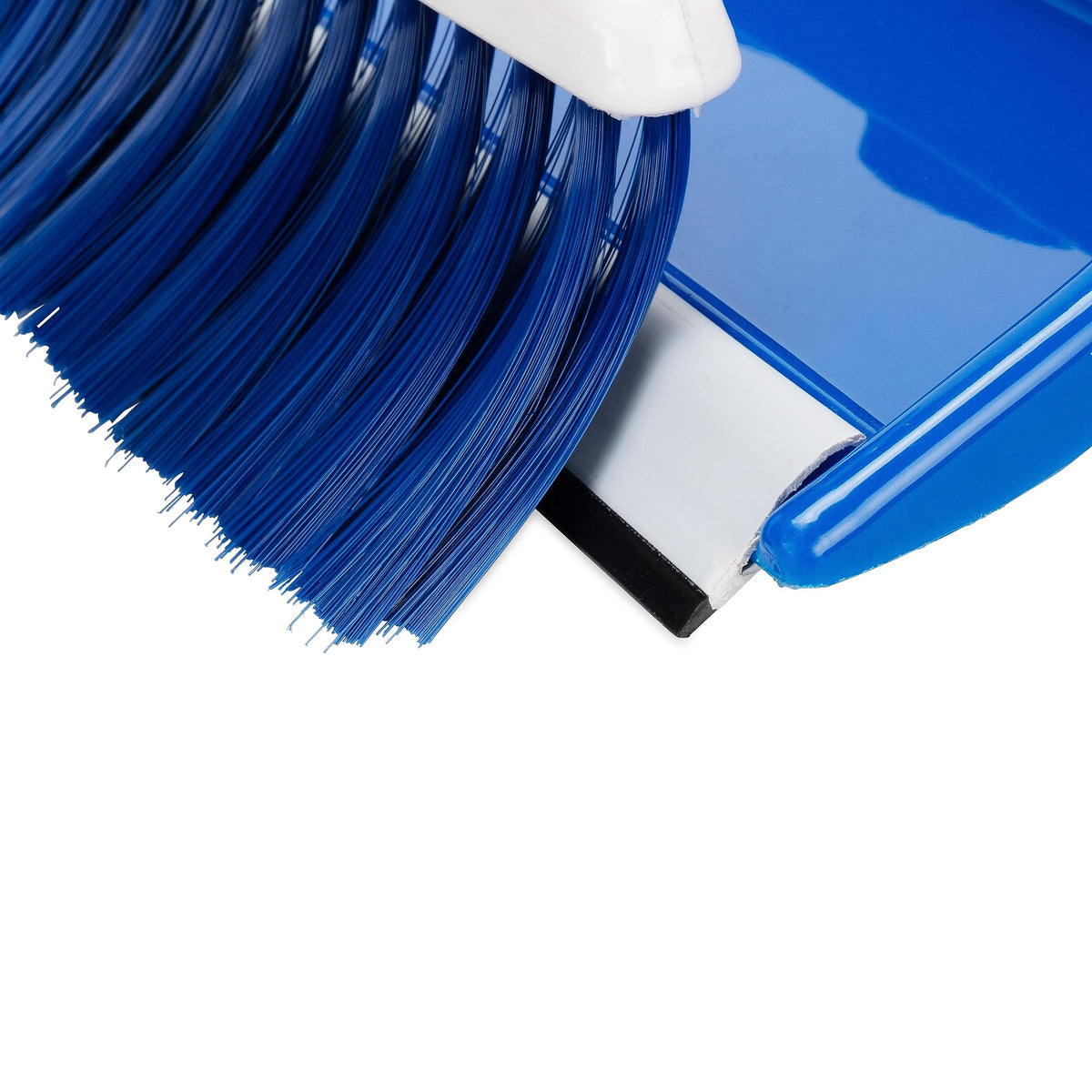 CAMCO 43945 Camco Lightweight Portable Travel Dust Pan and Whisk Broom with Hanger Hole, for RVs, Campers, Campsites, and Dorm Rooms, Blue
