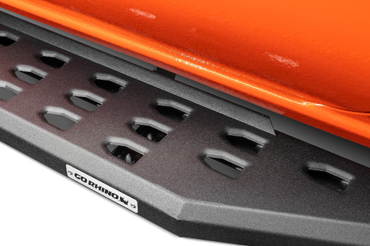 GO RHINO 69443280PC Go Rhino RB20 Running Boards & Brackets | Cab Length, Galvanized Steel, Textured Black | 69443280PC | Fits 2024 Toyota Tacoma Double Cab