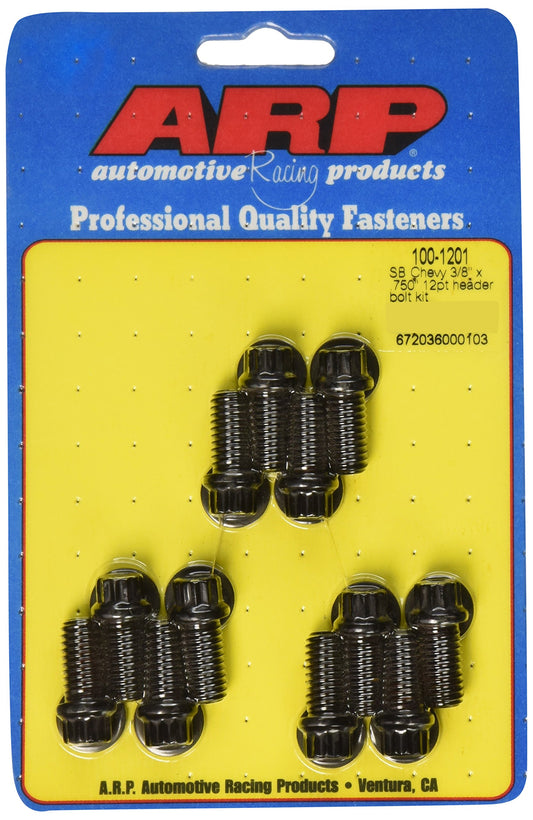 ARP 100-1201 ARP 1001201 Black Oxide 12-Point Header Bolts - Set of 12