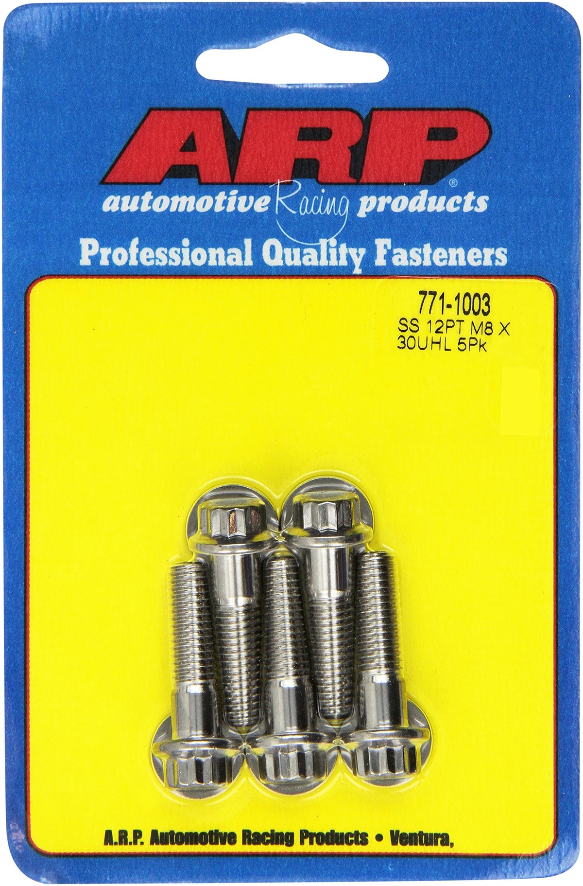 ARP 771-1003 ARP (771-1003) M8 x 1.25 x 30 12pt SS Bolts (5/pkg)