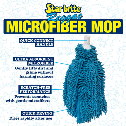 STAR BRITE 040103 STAR BRITE Microfiber Reggae Mop with Quick Connect
